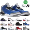 أحذية كرة السلة للرجال 3s 3 Retro Georgetown Racer Blue Black Cat Orange Yellow Unite Unc Pine Green Cement Varsity Royal Mens Trainer Sports Sneakers