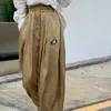 Houzhou Baggy Khaki Pantヴィンテージ特大原音ハイウエストパラッツォズボンカジュアルルースワイドレッグ女性韓国人220325