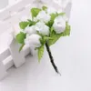 12pcs 2cm handmade mini silk rose bouquet artificial flower wedding decoration DIY wreath clip art