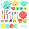 Fake Doughnuts Cups Tea Set Saucers Toddlers Colorful Gift For Kids Kitchen Pretend Play Toys Early Educational Pot Bowl Safe 22041750447