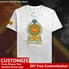 Sri Lanka Lankalı Ülke Tişört Özel Jersey hayranları DIY İsim Numarası Yüksek Sokak Moda Gevşek Tişört 220616