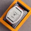 ZY V45 Montre DE Luxe Herrenuhren 54 * 42 * 15 mm Japan Quarzwerk importiertes Stahlgehäuse Diamantuhr Armbanduhren