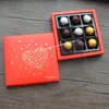 Geschenkwikkeling rood geel 5 set chocolade snoeppapier doos met plastic bodem valentijn kerstfeest verjaardagsfeestje diy cadeausverpakking