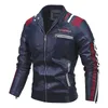 Chaqueta de estilo punk para hombres chaqueta de cuero para hombres ropa de moda abrigo otoño masculina chaqueta de motocicleta cuero artificial de alta calidad L220730