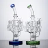 14mm weiblicher Gelenk-Wasserpfeifen-Recycler mit Octopus-Armen, Duschkopf, Perc-Wasserbongs, Glasbong-Dab-Rigs OA01