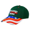 الولايات المتحدة 2024 ترامب الرئاسة الانتخابية قبعة البيسبول السرعة القابلة للتعديل للعبور القطن القبع