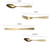 4 Teile/satz Gold Besteck Messer Besteck Set Edelstahl Geschirr Westlichen Geschirr Gabel Löffel Steak Reise Geschirr-Set SN4649