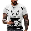 Summer Panda 3D Print Mens Tshirts Streetwear Loose ONeck Short Sleeve Tops Tees Men Clothing Oversized T Shirt For Men 6XL 220607