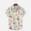 Bababuy Mens Loose Shirts Cool Short Sleeve Casual Shirts Summer Vacation For Hawaiian Beach Tops Plus Size 220629