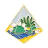 Creative Glass Mountain Peak Alloy Brooches Cartoon Dinosaur Coconut Tree Shape Paint Badge Clothing Brooch Pins Bulk Price