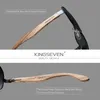 KINGSEVEN lunettes de soleil en bois faites à la main lunettes pour hommes polarisées UV400 Protection miroir lunettes Temples en bois Z5518 220511