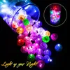 Led Rave Toy 100 Pz / lotto Interruttore di moda Palloncino LED Flash Lampade luminose Lanterna Natale Matrimonio Bar Decorazioni per feste Compleanno Decor