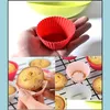 Nytt mode 7 cm rundform Sile Muffin Case Cake Cupcake Liner Baking Mold 7Colors väljer Ly Drop Delivery 2021 Tools Bakeware Kitchen Di