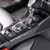 Car Styling Center Console Console Gear Shift Panel Dekoracji Naklejki Wykończenia do Audi A3 8V 2014-2018 LHD Akcesoria do włókien węglowych