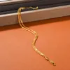 2022 Новый разрезанный двойной бамбуковый браслет бамбуковой цепь медные золотоизображенные женские нишевые дизайн простая мода все матч ювелирные изделия