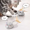 Akıllı Algılayan Fare Kedi Oyuncakları Etkileşimli Elektrikli Doldurulmuş Oyuncak Teaser Kendi Kendini Oynayan USB Şarj Kedi Fareleri Oyuncaklar Pet 220423