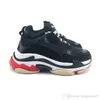 2022 Designer Paris för män Kvinnor Black Red White Triple-S Casual Dad Shoes Platform Tennis Shoe17FW Triple S Sneakers 36-45