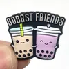 1Pcs PVC Coffee Bottle Drink Fries Shoe Decorations Garden Shoes Accessories Fit Wristbands Croc Jibz Charm Kids Party Present