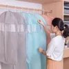 Driedimension case for jurken garderobe kleding deksel met ritsjekledingzak helder raam bont jas beschermer 220427