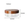 Dia89mm Transparent PET Hair Wax Refillable Bottle Brown Plastic Screw Lid Cosmetic Packaging Candy Pots Empty Plastic Facial Cre3280558