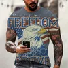 Summer Mens T Shirts Overdized Loose Clothes Vintage Short Sleeve Fashion America Route 66 Letters With Eagle Print T Shirt 6xl 220607