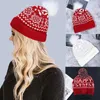 Beanie/Skull Caps Fashsiualy Christmas Hat tröja stickad Beanie Light Up Gift for Kids 2022 Year Skullies Pro22