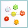 Charms Jewelry Findings Components 20Pcs Oil Drop Stberry Orange Metal Enamel Pendants Kiwi Fruit Fit For Diy Earring Bracelet Gol2940389