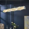 3 Färgtemperaturkronor Crystal K9 LED Pendant Light Chrome Gold Dimable Inomhus Bright Lamp Fixtures for Living Dining