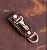 A1 Universal Leder Schlüsselanhänger taktische Taille Gürtel Schlüsselanhänger Outdoor-Tool Überleben Schnalle Bergsteigen Seil Haken