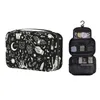 Cosmetic Bags & Cases Cute Halloween Witchcraft Witch Travel Toiletry Bag Women Hanging Occult Witchy Magic Makeup Organizer Dopp KitCosmeti