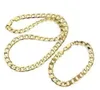 Europese en Amerikaanse liefhebbers 18K gouden kettingen vergulde kleurbehoud armband kettingset