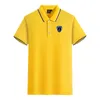 パリFCの男女ポロスマーセル化綿の半袖レーペル通気性スポーツTシャツのロゴはカスタマイズできます