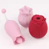 Seksspeelgoed speelgoed massager masturbator tong likken zuigen vibrator clit sucker clitoral stimulator roze rood vibrerende roos 4gra ezfl kdud