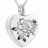 Heart Shaped Memorial Urns Necklace Human/ Pet Ash Casket Cremation Pendant Cross Stainless Steel Jewelry Can Open Y220523