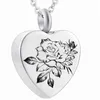 Heart Shaped Memorial Urns Necklace Human/ Pet Ash Casket Cremation Pendant Cross Stainless Steel Jewelry Can Open Y220523