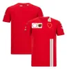 2022 F1 T-shirt Formule 1 T-shirts de l'équipe rouge T-shirts Polos à manches courtes Été Casual Costume de course F1 Mêmes fans T-shirts Custom317j