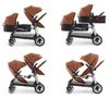 Twin strollers stroller front and rear seat high view eggshell stroller foldable