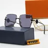 2022 Designer solglasögon för kvinna metall halv ram rektangel receptglasögon ram glasögon anti-blu-ray fashionabla klänning europeisk stil med låda