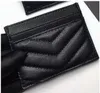 2022 nieuwe mode kaarthouders vrouw mini portemonnee Designer pure kleur echt leer Pebble textuur luxe zwarte portemonnee met doos