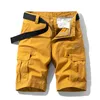 Spring Men Cotton Cargo Shorts Clothing Summer Casual Breeches Bermuda Fashion Beach Pants Los Cortos Short 220715