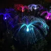 Solar Garden Lights Garden Decorations LED Optiska fyrverkerier maneter landskapsgård dekorativ IP65 vattentät ljus uteplats väg däck utomhusbelysning