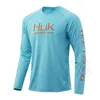 HUK Одежда для рыбалки Толстовки с длинными рукавами Дышащие топы Летние быстросохнущие рубашки с защитой от УФ-лучей для рыбалки Мужчины Джерси с защитой от солнца 220812