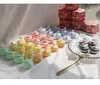 Macaron Candele profumate Mini portatile Macaron Carino Festa di compleanno Festival Candele decorative per la casa Puntelli per riprese fotografiche F0628G02