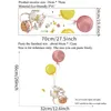 Schattige muis ballon muurstickers kinderen babykamer slaapkamer achtergrond huis decoratie sticker wallpaper cartoon sticker 220607