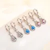 Hoop & Huggie S925 Silver Earring Elegance Lucky Droplets Crown For Women Wedding Gift Lady Girl Fashion Jewelry