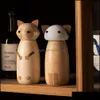 Mills Kitchen Tools Kitchen Dining Bar Home Garden Cat Grinder Pepper Sea Salt Grinding Bottle Wooden Seasoning Jar New Rre13368 Drop Del