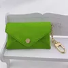 Designer Key Pouch Fashion Leather Purse Keyrings Mini Walls Coin Credit Card Holder 10 Colors Epacket