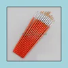 Other Office School Supplies Business Industrial 11Pcs/Set Professional Detail Paint Brush Fine Pointed Tip Miniature Brushes For Acrylic