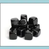 Arts et artisanat Cadeaux d'arts du jardin de maison Bk 100g pour un ensemble naturel tumding noir obsidien sculpté cube cristal reiki guérison semipr6537517
