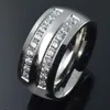 Seu anel masculino de aço inoxidável sólido anel de noivado de casamento tamanho de 8 9 10 11 12 13 14 15289h8167992